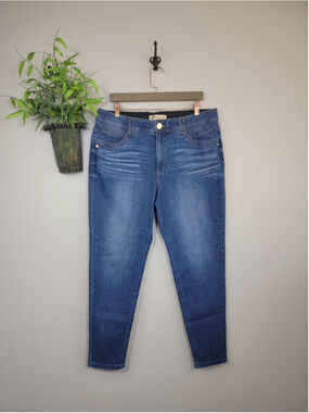 Democracy 16 Skinny Jeans Medium Blue High Rise Stretch Jegging Ab Technology